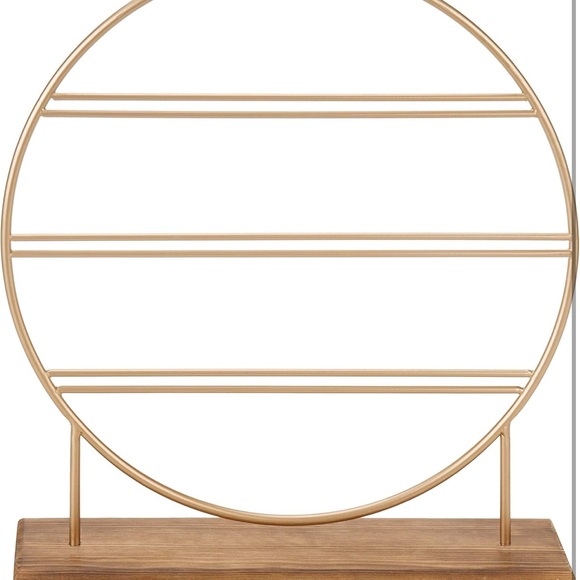 Freestanding Metal Brass Jewelry Stand with 24 Hooks Earrings Necklace Bracelet - Picture 6 of 10